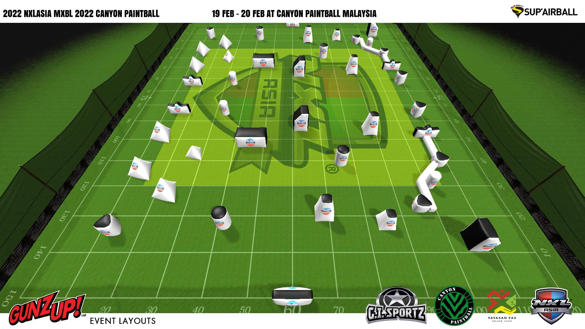 Nxl 2022 Schedule Gunzup! Paintball | Official Event Layouts To Scale | Nxlasia 2022 Mxbl 2022  Canyon Paintball